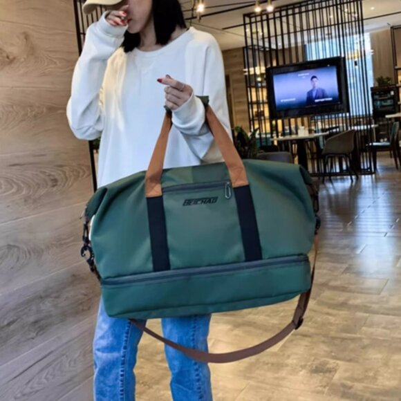 NEW! Duffle Bag Travel Handbag Gym Bag Weekender Carry On Overnight Bags - Picture 9 of 10